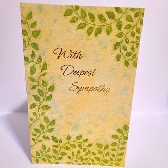 Old-fashioned Foliage Condolence Greeting - Picture 1 of 6